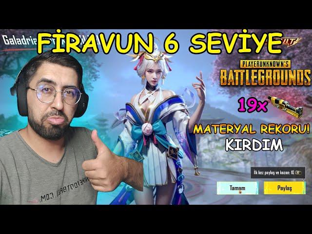 GALADRİA X-SUİT GELDİ! REKOR MATERYAL KASTIK! FİRAVUN 6 SEVİYE YAPTIK! AKM TEK ATTIM! PUBG Mobile