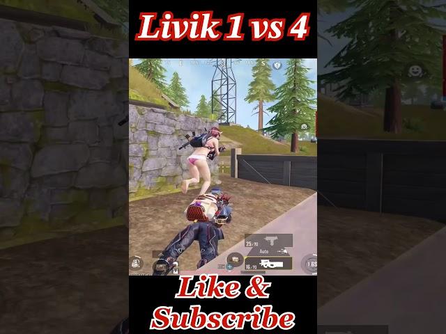 Livik 1vs4 | pubg mobile | bgmi | the86 gaming #shorts #pubgmobile