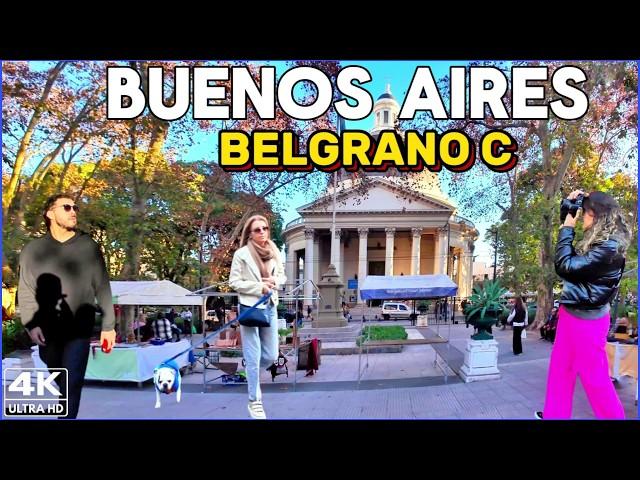 【4K】ASI son sus TARDES - BARRIO BELGRANO C, Buenos Aires | SUNSET WALK