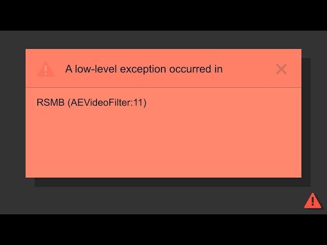 AEVideoFilter:11 FIXED! Finally, a working solution!