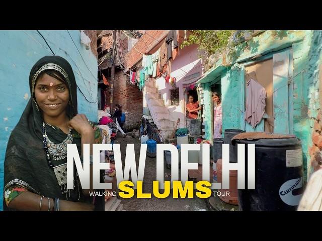 World's Largest Slums - NEW DELHI INDIA  Walking Tour