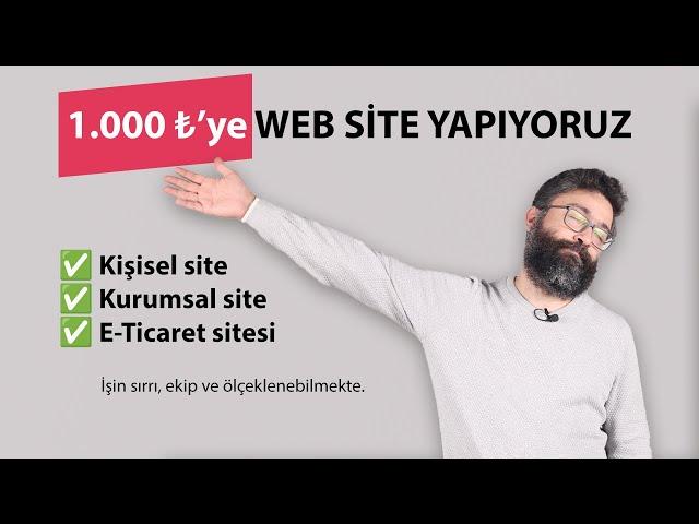 1.000 TL'ye Web Site Yapıyoruz. Ucuz Web Site Nasıl Yapılır? Dikkatli İzleyin Anlatıyorum.