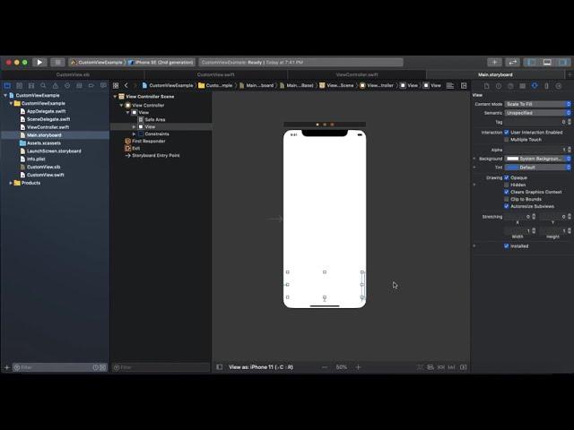 Custom View with xib in iOS, swift