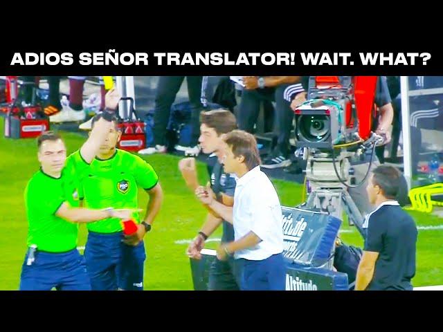 INTERPRETER RED CARDED: San Jose Earthquakes' Matias Almeyda's translator sent off!!