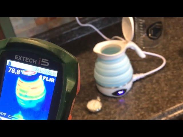 “REVIEW” collapsible travel kettle (electric portable silicone) amazon