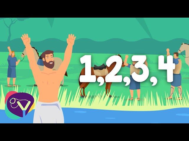 Naaman (1,2,3,4), animated, with lyrics - Bible songs for kids