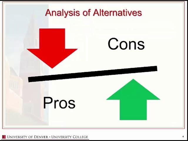 Analysis of alternatives