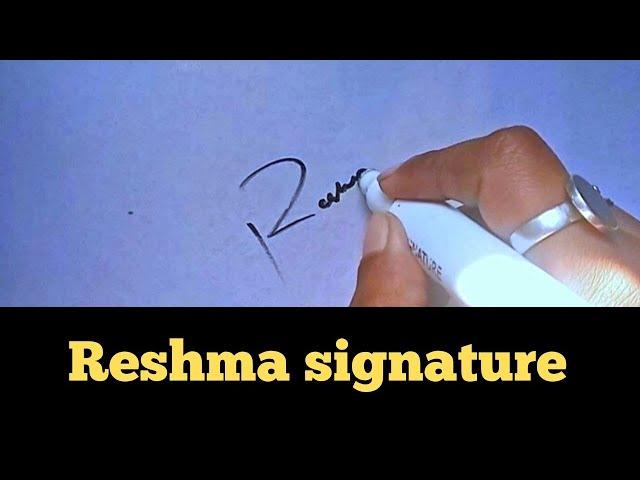 How to write a nice sign | Reshma name signature style