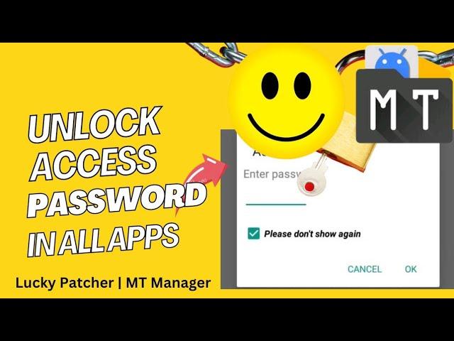 How to Remove Access Password & Login Page with Lucky Patcher | Mt Manager Tutorial