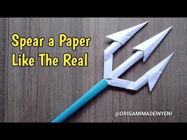 Spear a paper looks exactly like the real thing, Origami Ninja Weapons