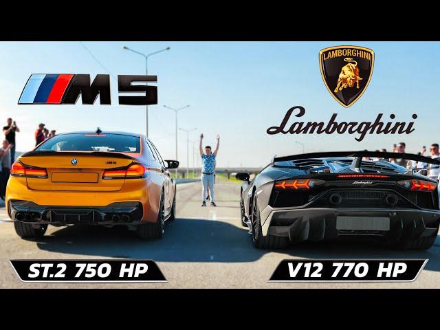 BMW M5 vs AVENTADOR SVJ vs AMG GT 63s vs AUDI R8 V10+ RS6 vs Mercedes E63s vs M5 Competition v Tesla