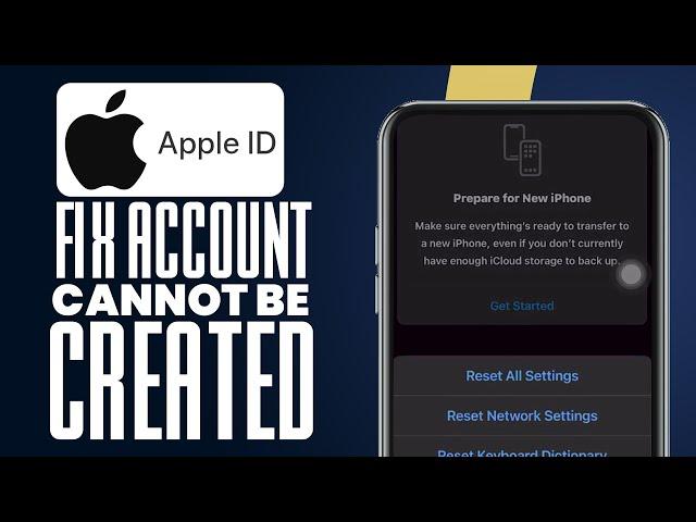 How To Fix Apple ID Your Account Cannot Be Created At This Time | Could Not Create Account 2024