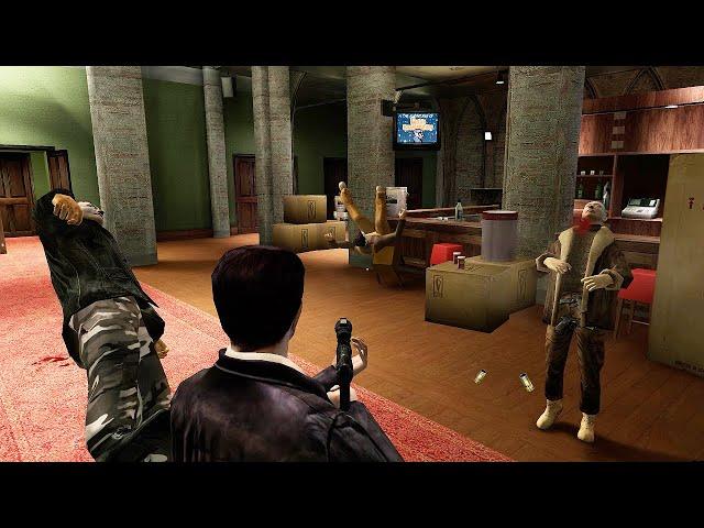 Max Payne 2 - Epic Slow Motion Kills & Funny Ragdoll PC Gameplay - 4K Ultra HD