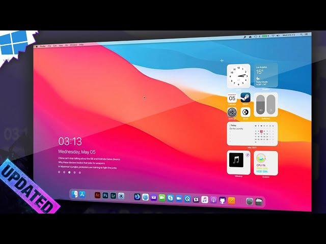  MacOS Big Sur theme for Windows 10 + Finderbar + Buttons on left | Customize Windows 10 look