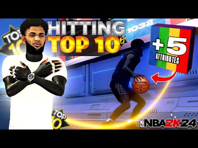 I FINALLY HIT TOP 10 (LEGEND) IN NBA 2K24 AND UNLOCKED +5 ATTRIBUTES & LOGO LIVE REACTION