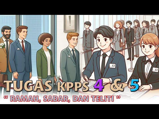 Tugas kpps 4  dan 5 (Ramah, Sabar, Dan teliti) #kpu #pemilu2024 #coblos #pps, #ptps, #kpps