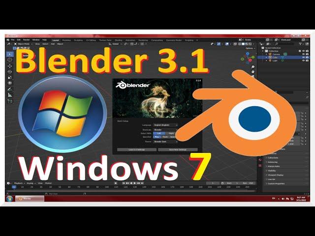 How To Install Blender 3.1 / 3.2 / 3.3.1 / 3.4 on Windows 7 OS 64-Bit