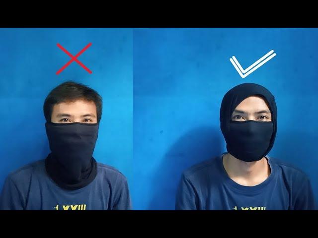 Jarang tau‼ Masker kolong ala ninjaAlternatif masker | Cara memakai Buff dua versi