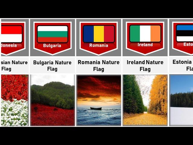 Nature flags of Different Countries