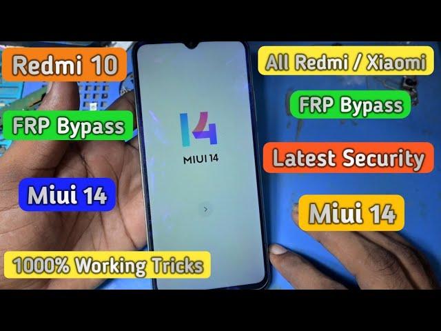 All Redmi FRP Bypass Miui 14 || Redmi 10/10A/10c FRP Bypass Latest Security Miui 14