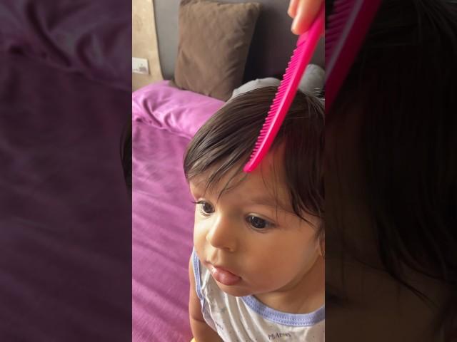 Combing Baby hair ️ #cutebaby #babyhairs #babyshorts #video #ytshorts