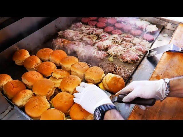 American Street Food - The BEST BURGERS in America Compilation!