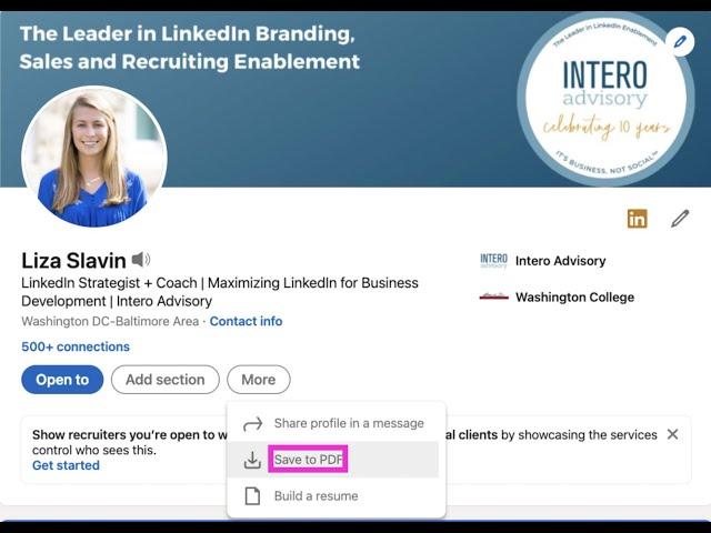 How to Download Your LinkedIn Profile as a PDF