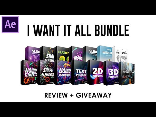 Free Motion Design Pack for After Effects | I Want it all Bundle Review + Giveaway