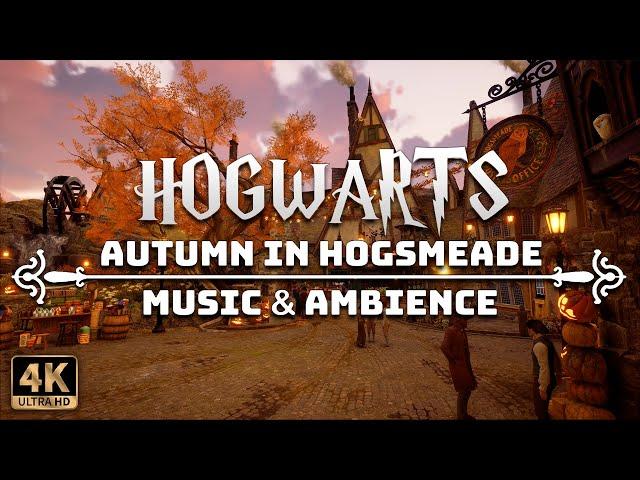 A Cozy Autumn Morning in Hogsmeade | 4K Harry Potter Music & Ambience