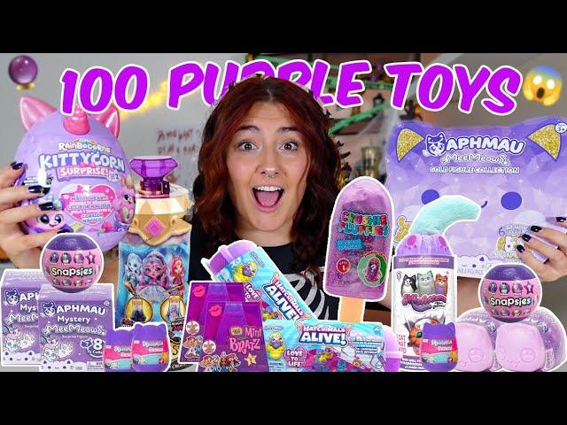 UNBOXING 100 *PURPLE MYSTERY* TOYS!! *RARE FINDS*