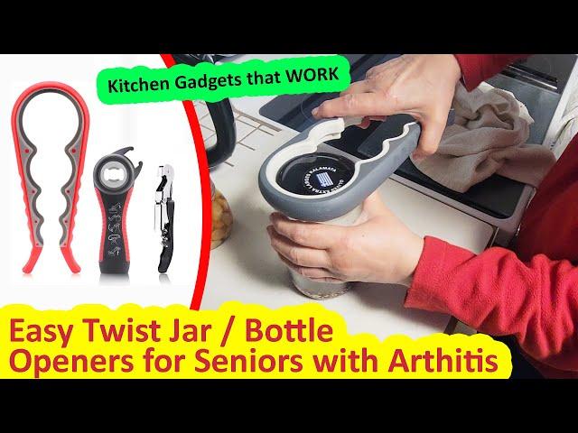 IT WORKS!  Best Jar Opener For Seniors With Arthritis - Bottle Opener Can Openers for Seniors
