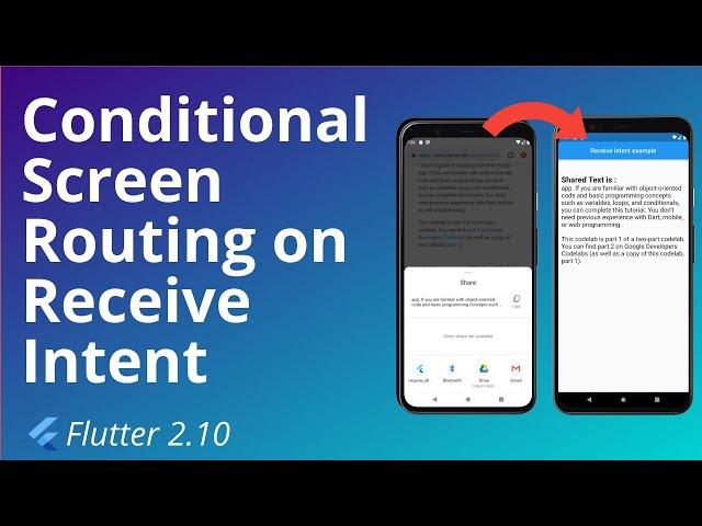 Flutter - Conditional Screen Routing on Receive Sharing Intent just like WhatsApp [2022]