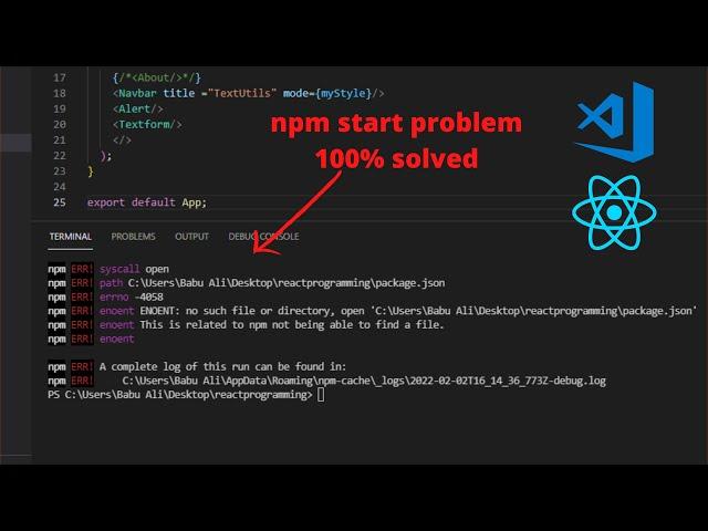 how to fix npm start problem in React.js || how to fix npm error in React.js Education Analysist