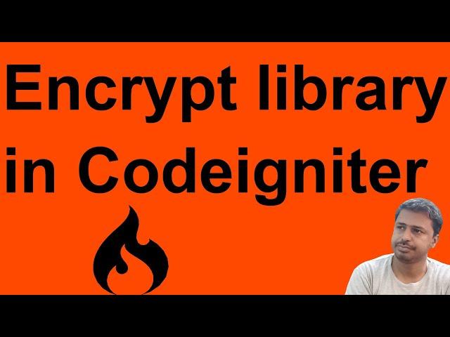 Encrypt library in Codeigniter | encrypt data in Codeigniter | encryption in ci