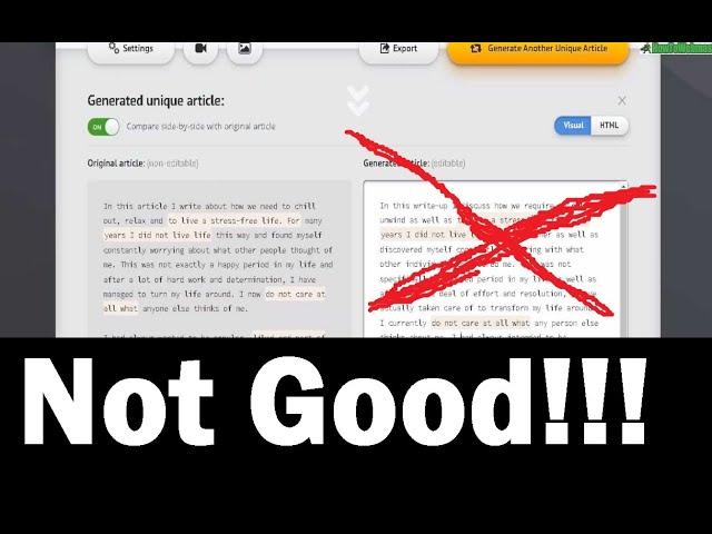 SpinRewriter Review - Honest -  BAD Article Quality Spinning Tool!