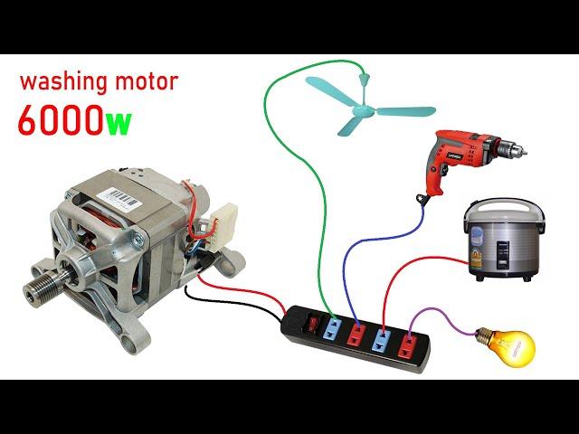 I turn Washing Machine Motor into 220v electric Generator