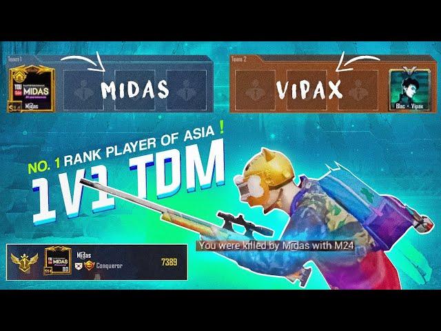 Vipax vs Midas 1v1 TDM Sniper Only Challenge | I challenged Asia No. 1 Player for TDM Match