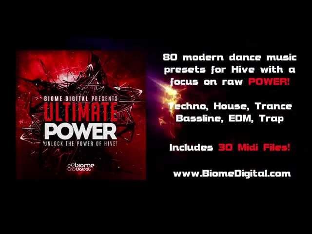 Ultimate Power for Hive Examples - U-he Hive Presets EDM, House, Techno. Trance, Trap