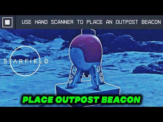 Use Hand Scanner to Place an Outpost Beacon in STARFIELD | How to Place A beacon on MOON