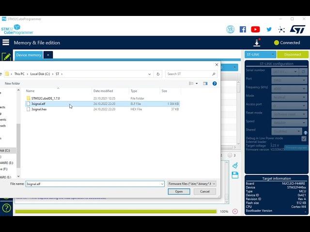 STM32 Cube Programmer programming microcontroller guide