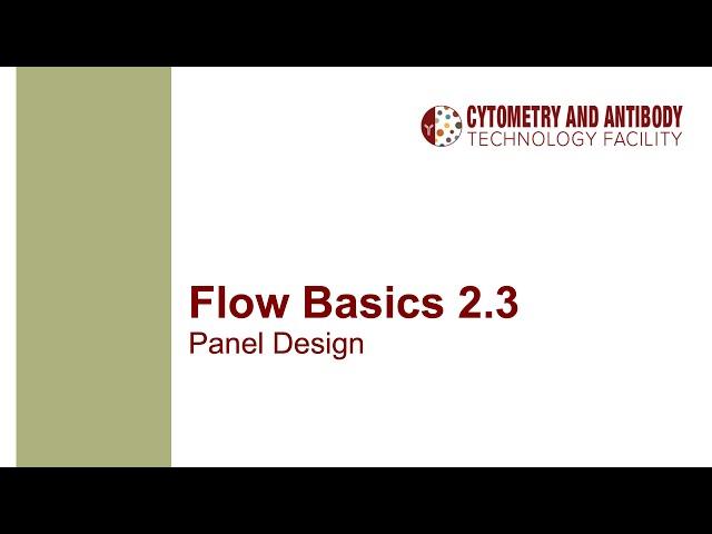 Flow Basics 2.3: Panel Design