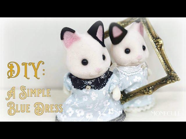 DIY: Simple Doll Dress for Calico Critters | Sylvanian Family