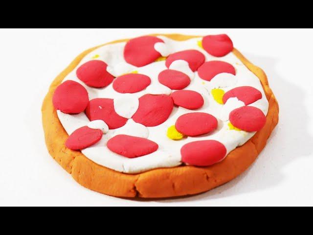 Cómo hacer una pizza de plastilina fácil paso a paso explicado  arcilla polimerica