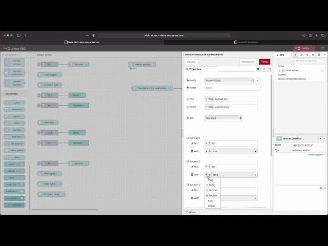 Remote-RED for Node-RED Tutorial 2 - Interactive Push Notifications