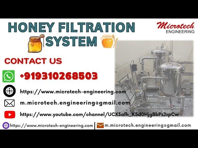 Honey filtration system, sugar filter press, alcohol filtration system