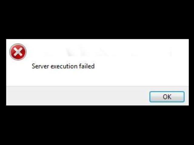 server execution failed fix windows media player error
