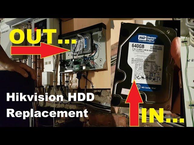 Hikvision DVR CCTV hard drive replacement and set-up.