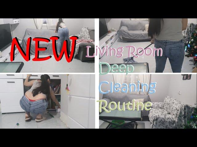 *NEW* Living Room DEEP Cleaning Routine | red thong slip 