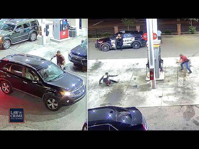 Security Video Shows Deadly Shootout Between Wanted Felon and Tennessee Police