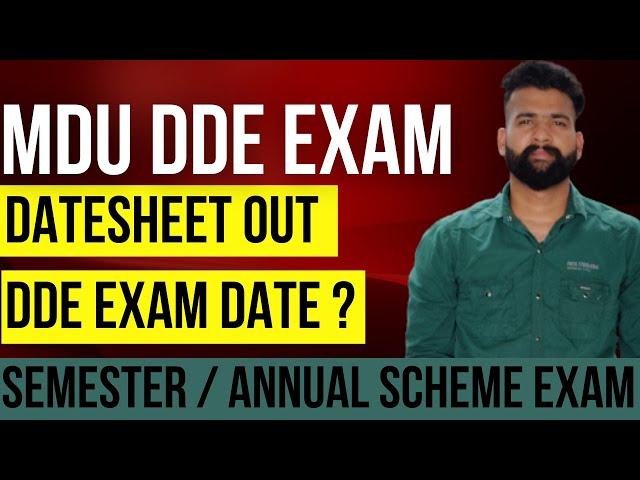 mdu dde datesheet out check now || MDU BA, B.COM, M.A, M.COM, M.SC datesheet out